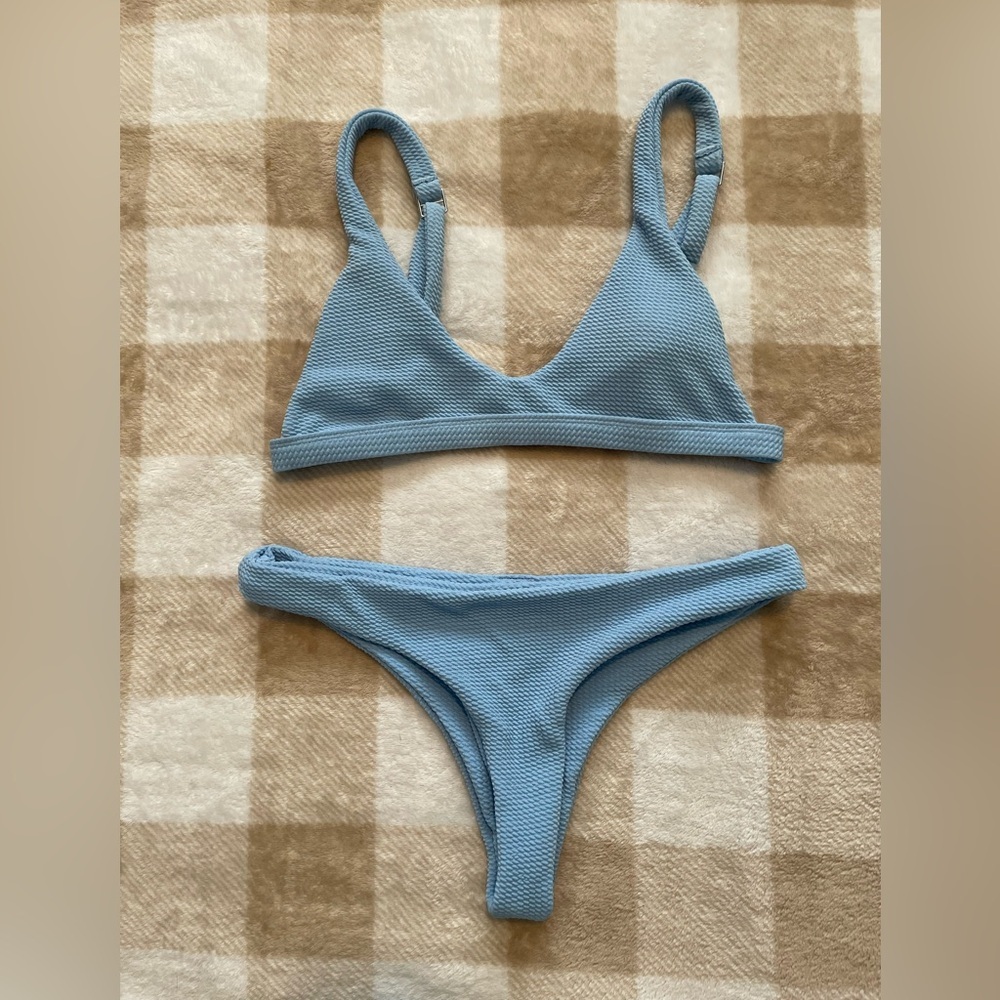Zaful Light Blue Bikini Set size Small US 4